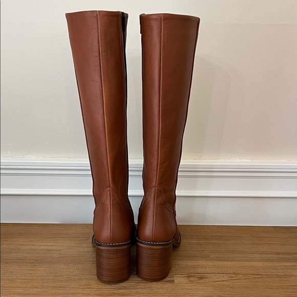 Portland Leather Patina Oslo Knee High Leather Boots Tawny 7 - Picture 4 of 12
